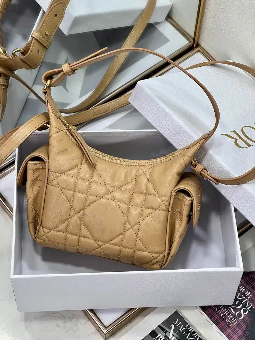 Dior S4312 D-Dream Mini Bag Caramel Macrocannage Lambskin