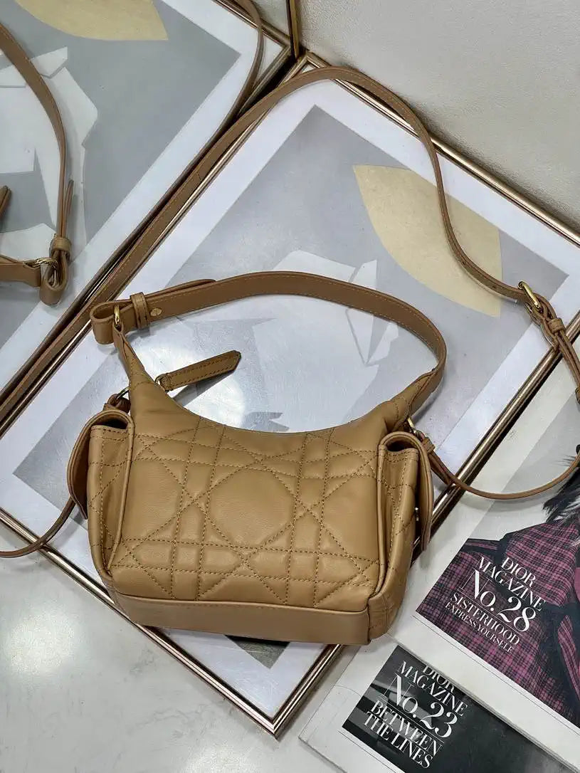 Dior S4312 D-Dream Mini Bag Caramel Macrocannage Lambskin