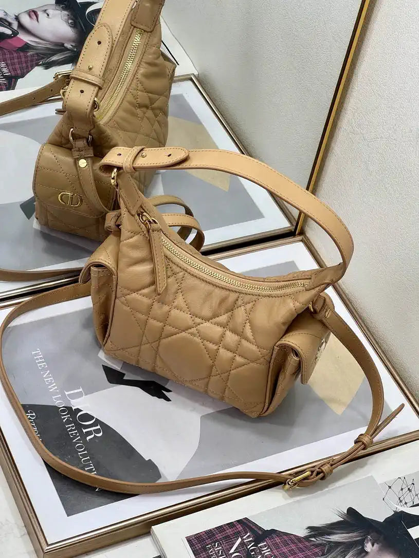 Dior S4312 D-Dream Mini Bag Caramel Macrocannage Lambskin