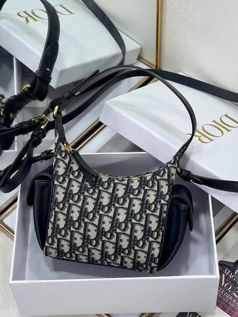 Dior S4312 D-Dream Mini Bag Blue Dior Oblique Jacquard