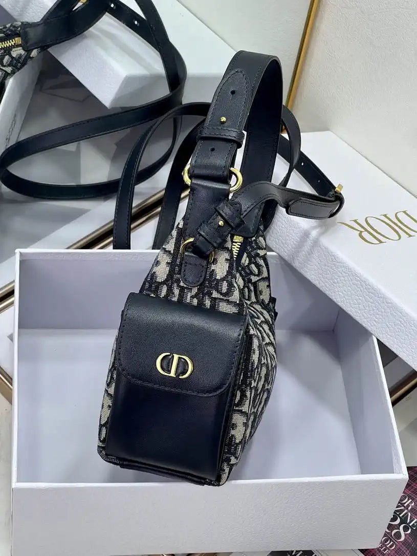 Dior S4312 D-Dream Mini Bag Blue Dior Oblique Jacquard