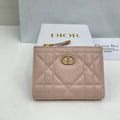 Dior S5173 Caro Dahlia Wallet Ligth Pink Supple Cannage Calfskin