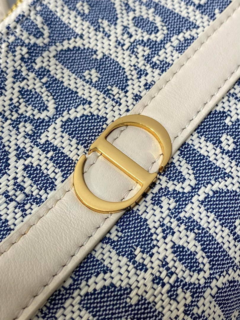 Dior S5232 Miss Caro Diorling Mini Bag Oblique print and light biscuit-colored smooth cowhide leather