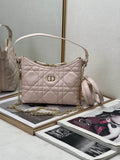 Dior S5253 Miss Caro Diorling Mini Bag with Chain Pink Macrocannage Lambskin