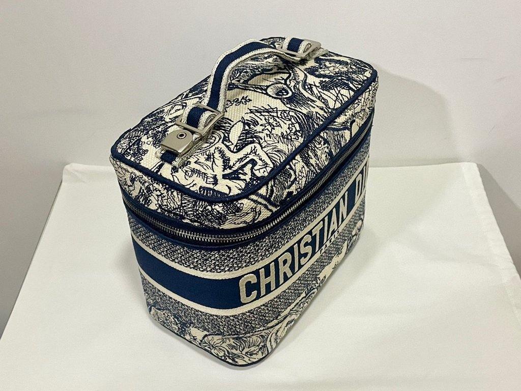 Dior S5480 DiorTravel Vanity Case Bag Navy Blue - Voguebags