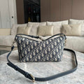 Dior S5554 Medium DiorTravel Nomad Pouch Blue Dior Oblique Jacquard - Default Title - View 1