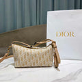 Dior S5554 Medium DiorTravel Nomad Pouch Natural Dior Oblique Jacquard - Default Title - View 1