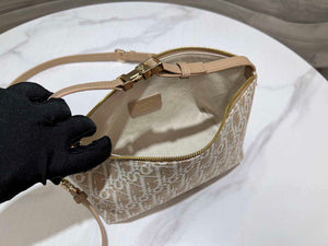 Dior S5554 Medium DiorTravel Nomad Pouch Natural Dior Oblique Jacquard - Default Title - View 8