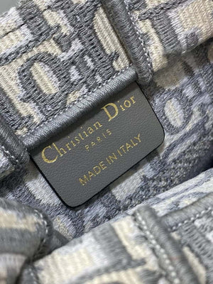 Dior S5555 Mini Dior Book Tote Phone Bag Gray Dior Oblique Embroidery - Default Title - View 9
