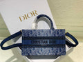 Dior S5573 Mini Dior Book Tote Blue Denim Dior Oblique Jacquard M2016