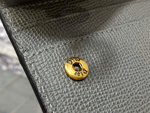 Dior S5611 Saddle Flap Card Holder Gray Grained Calfskin - Default Title - View 6