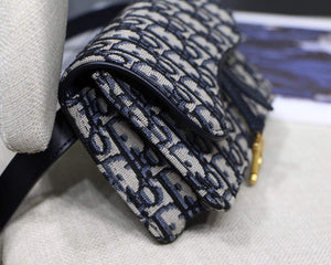 Dior Saddle Belt Bag S5619 Blue Dior Oblique Jacquard - Default Title - View 4