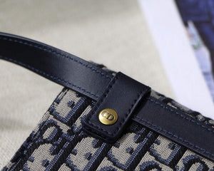 Dior Saddle Belt Bag S5619 Blue Dior Oblique Jacquard - Default Title - View 5