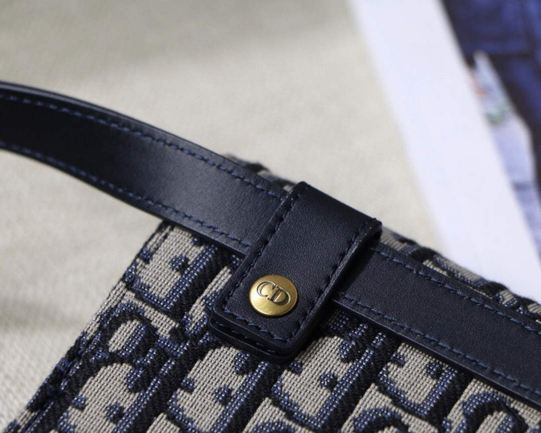 Dior Saddle Belt Bag S5619 Blue Dior Oblique Jacquard