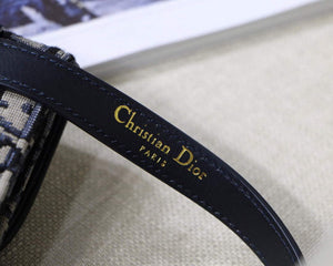 Dior Saddle Belt Bag S5619 Blue Dior Oblique Jacquard - Default Title - View 6