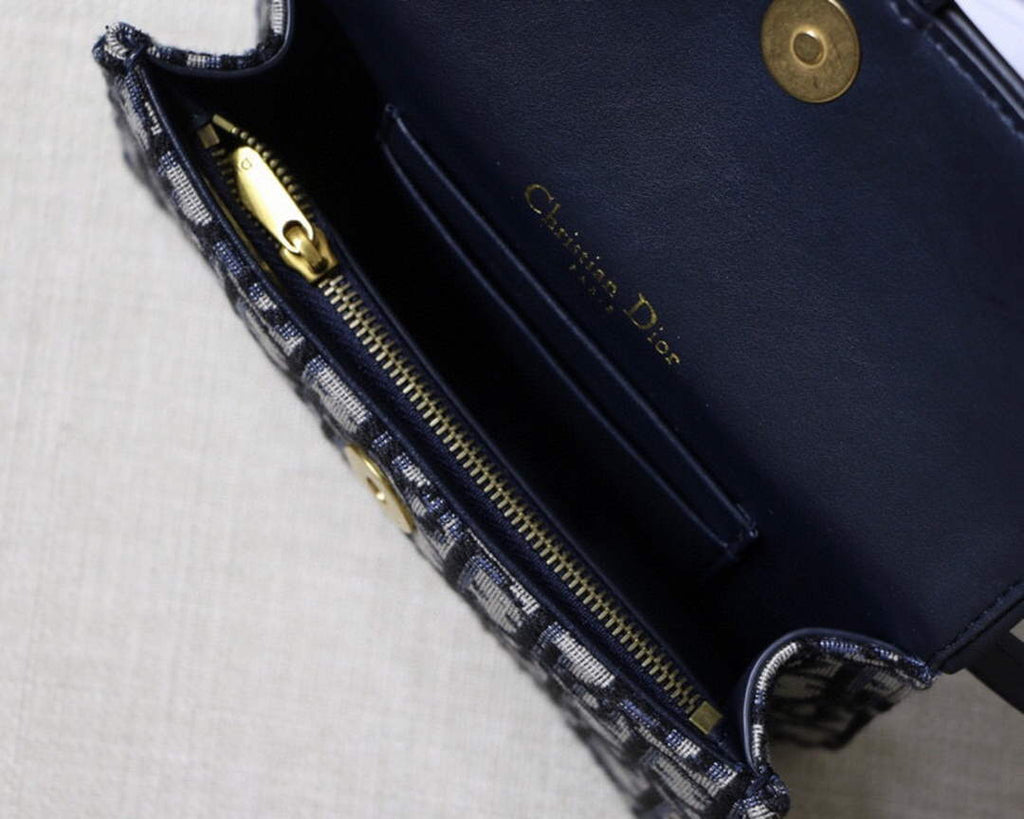 Dior Saddle Belt Bag S5619 Blue Dior Oblique Jacquard