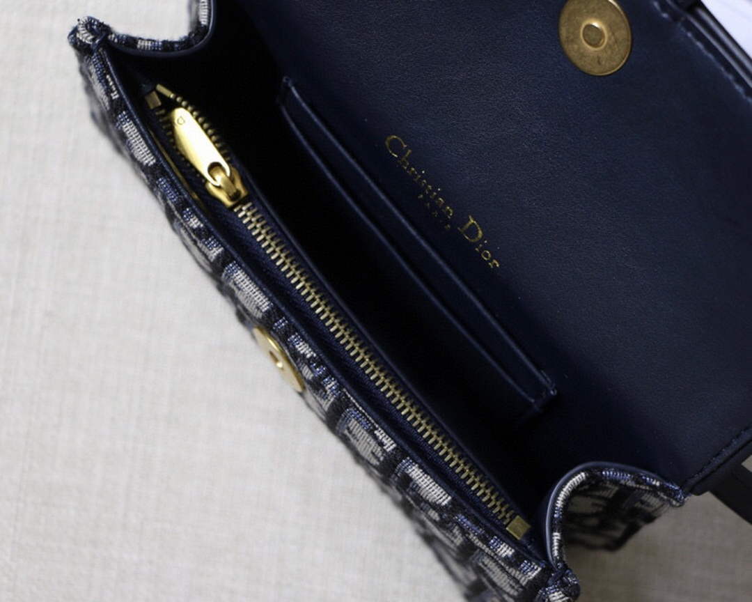 Dior Saddle Belt Bag S5619 Blue Dior Oblique Jacquard - Default Title - View 8