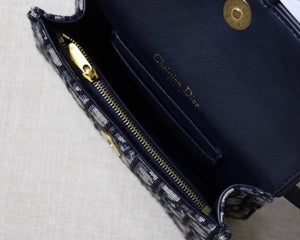 Dior Saddle Belt Bag S5619 Blue Dior Oblique Jacquard - Default Title - View 8