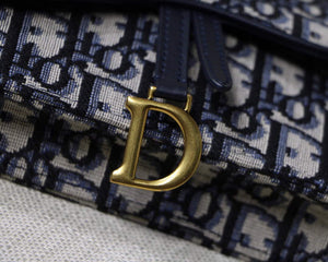 Dior Saddle Belt Bag S5619 Blue Dior Oblique Jacquard - Default Title - View 9