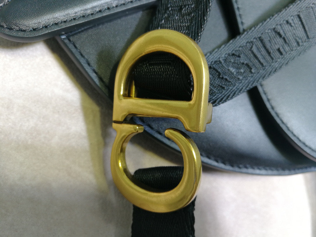 Dior Saddle Belt Bag S5632 Black Goat leather