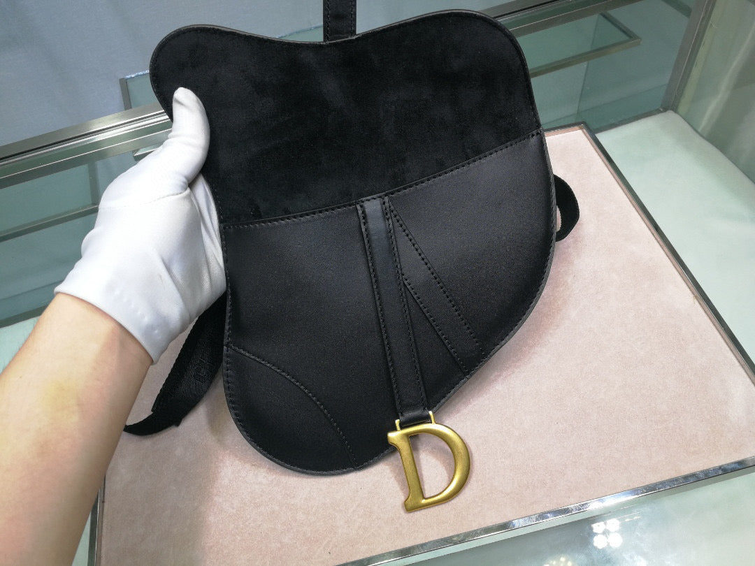 Dior Saddle Belt Bag S5632 Black Goat leather - Default Title - View 6