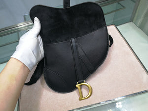 Dior Saddle Belt Bag S5632 Black Goat leather - Default Title - View 6