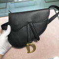 Dior Saddle Belt Bag S5632 Black grained calfskin - Default Title - View 1