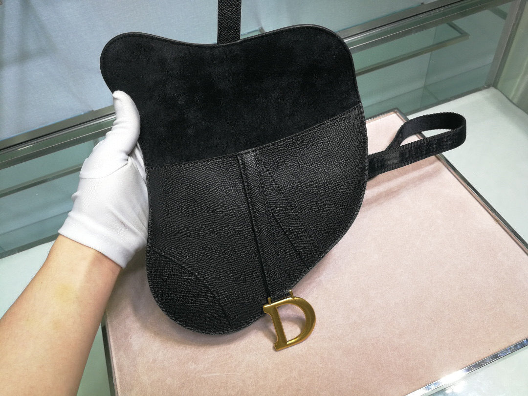 Dior Saddle Belt Bag S5632 Black grained calfskin - Default Title - View 6