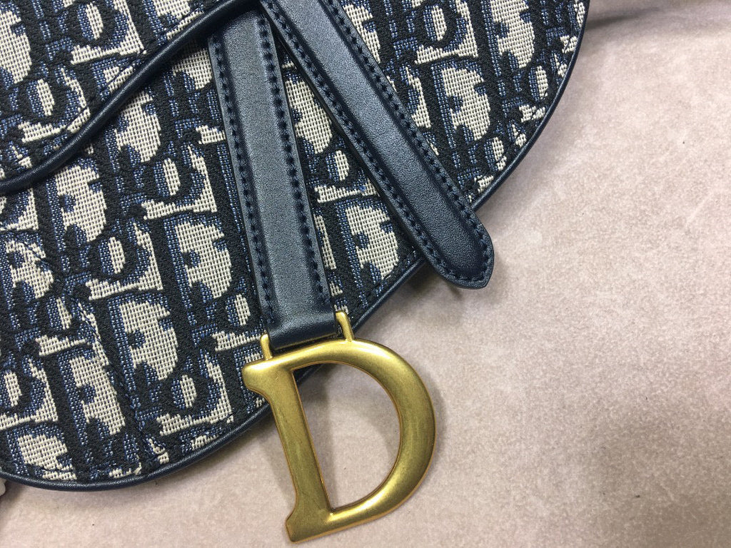 Dior Saddle Belt Bag S5632 Blue Dior Oblique Jacquard