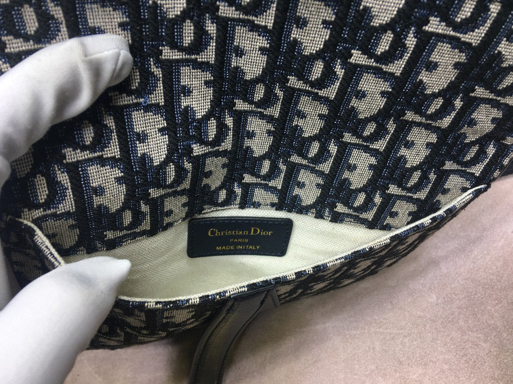 Dior Saddle Belt Bag S5632 Blue Dior Oblique Jacquard