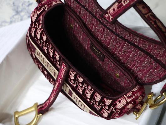 Dior S5632 Saddle Flat Belt Pouch M928 Red - Voguebags