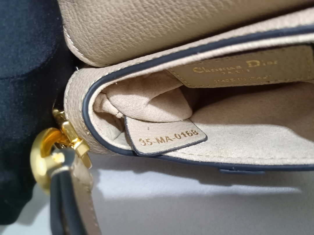 Dior S5685 Micro Saddle Bag With Strap Scarlet Light Gray Goatskin - Default Title - View 9