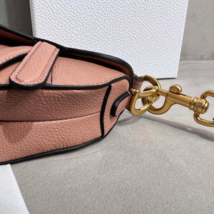 Dior S5685 Micro Saddle Bag With Strap Scarlet Nude Goatskin - Default Title - View 8