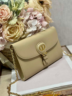 Dior S5703 Bobby EAST-WEST Pouch With Chain Apricot Smooth Calfskin - Default Title - View 2