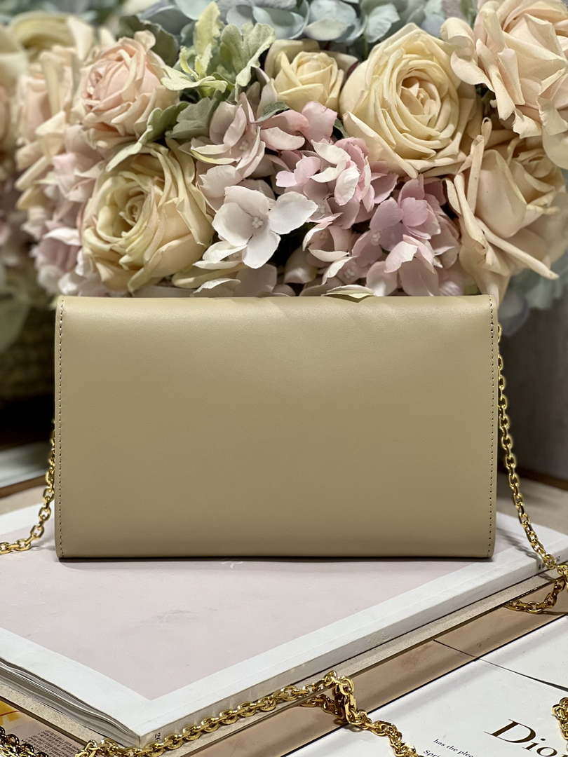 Dior S5703 Bobby EAST-WEST Pouch With Chain Apricot Smooth Calfskin - Default Title - View 4