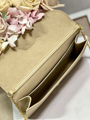 Dior S5703 Bobby EAST-WEST Pouch With Chain Apricot Smooth Calfskin - Default Title - View 8