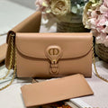 Dior S5703 Bobby EAST-WEST Pouch With Chain Caramel Beige Smooth Calfskin - Default Title - View 1