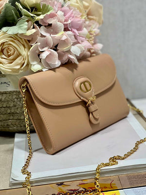 Dior S5703 Bobby EAST-WEST Pouch With Chain Caramel Beige Smooth Calfskin - Default Title - View 2