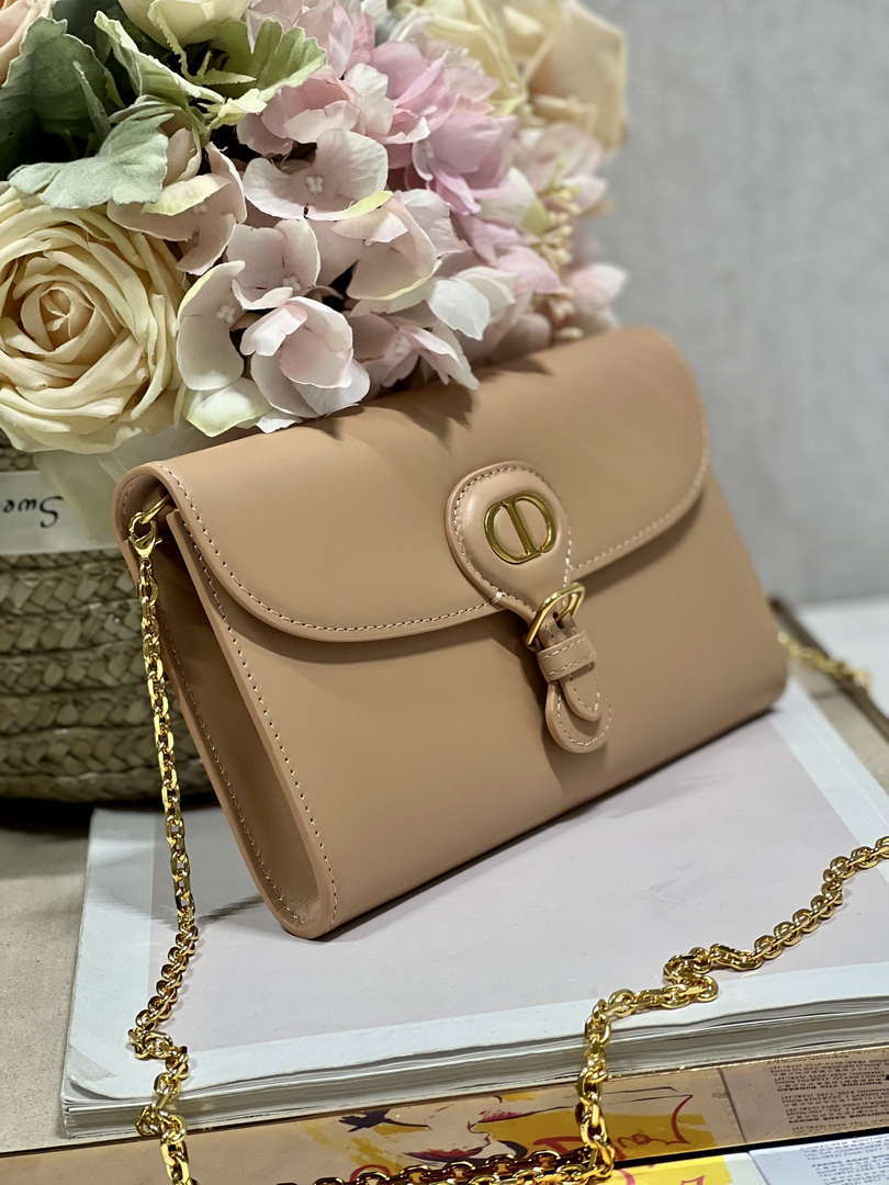 Dior S5703 Bobby EAST-WEST Pouch With Chain Caramel Beige Smooth Calfskin - Default Title - View 2