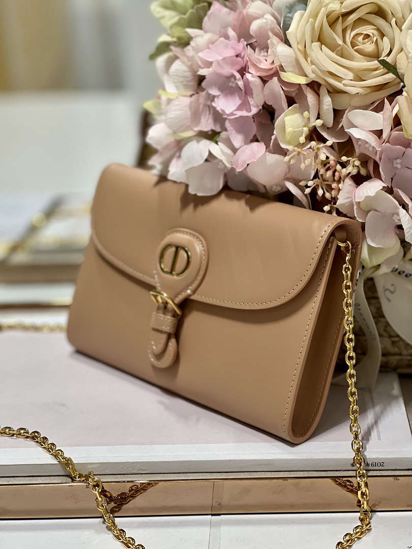 Dior S5703 Bobby EAST-WEST Pouch With Chain Caramel Beige Smooth Calfskin - Default Title - View 3