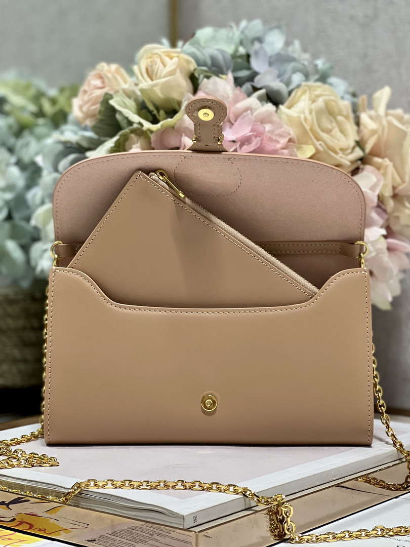 Dior S5703 Bobby EAST-WEST Pouch With Chain Caramel Beige Smooth Calfskin - Default Title - View 6