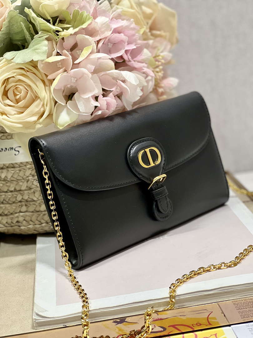 Dior S5703UBPZ_M900 Bobby EAST-WEST Pouch With Chain Black Smooth Calfskin - Default Title - View 2