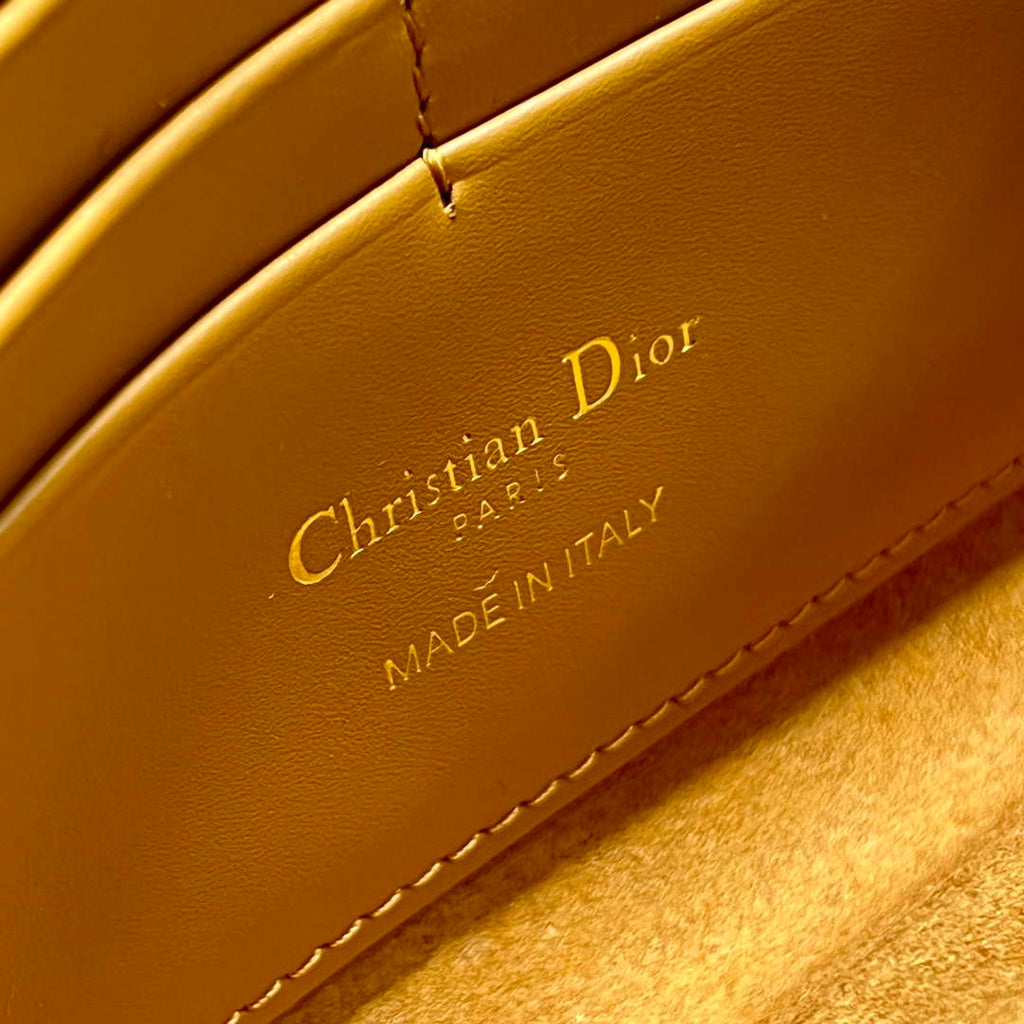Dior S5703 Bobby EAST-WEST Pouch With Chain Brown Smooth Calfskin