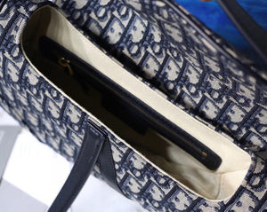 Dior Saddle Bag M0446 Blue Dior Oblique Jacquard - Default Title - View 9