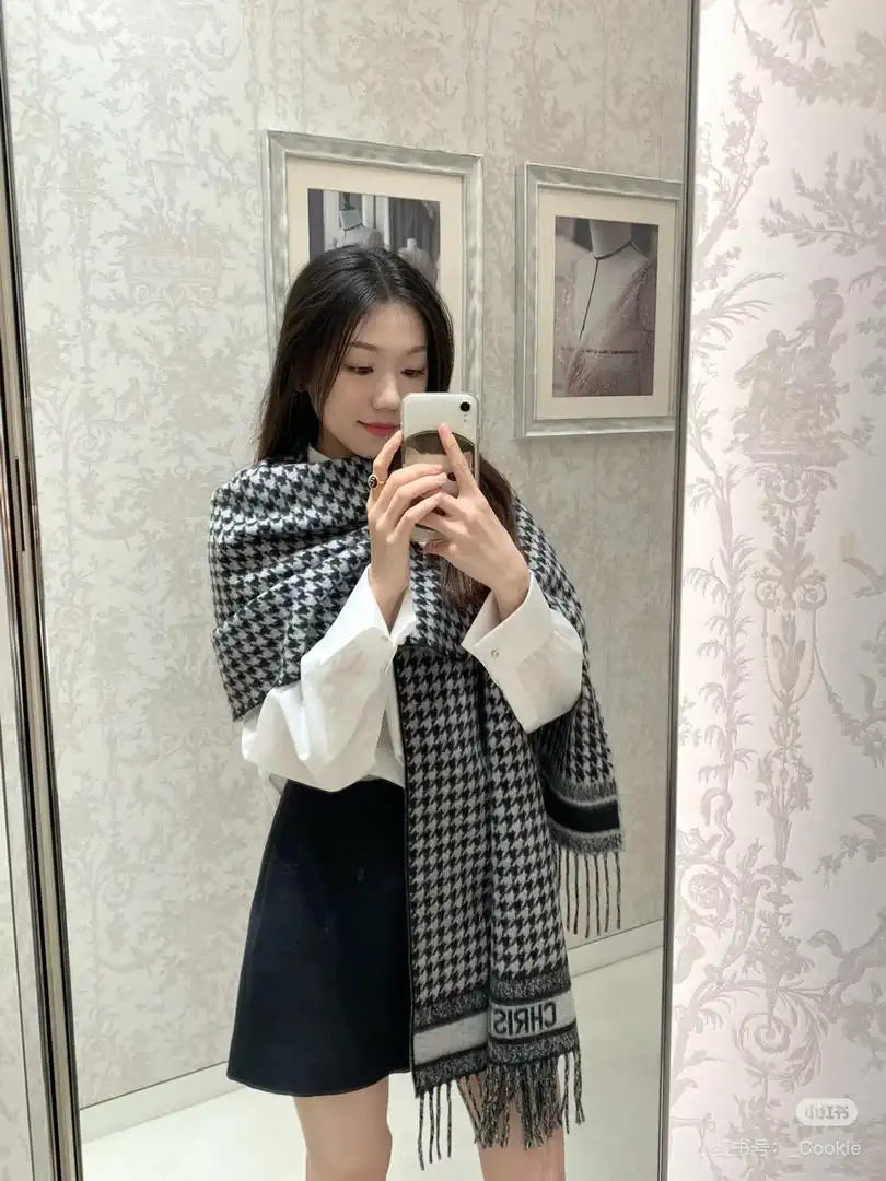 Dior Scarves Classic houndstooth scarf Cashmere  D63420