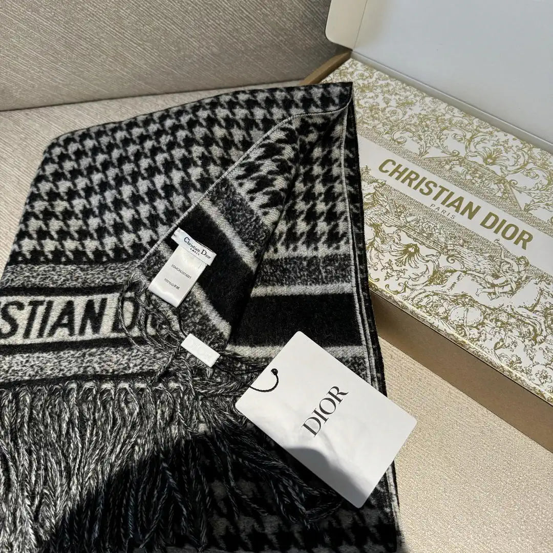 Dior Scarves Classic houndstooth scarf Cashmere  D63420