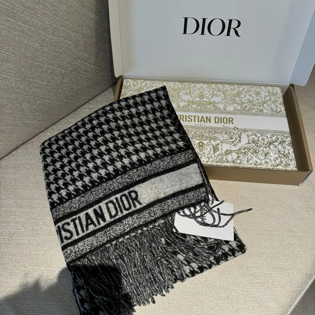 Dior Scarves Classic houndstooth scarf Cashmere  D63420