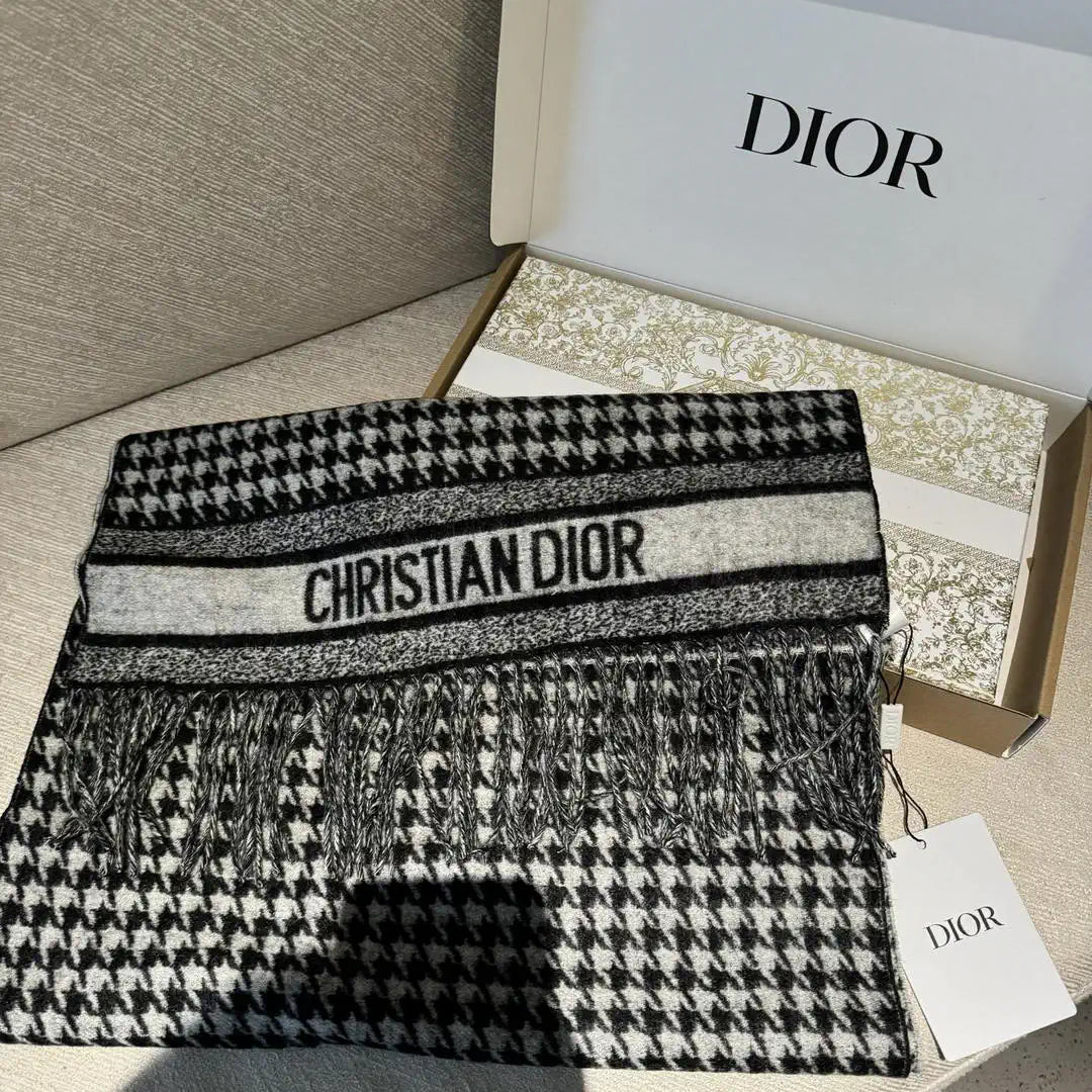 Dior Scarves Classic houndstooth scarf Cashmere  D63420