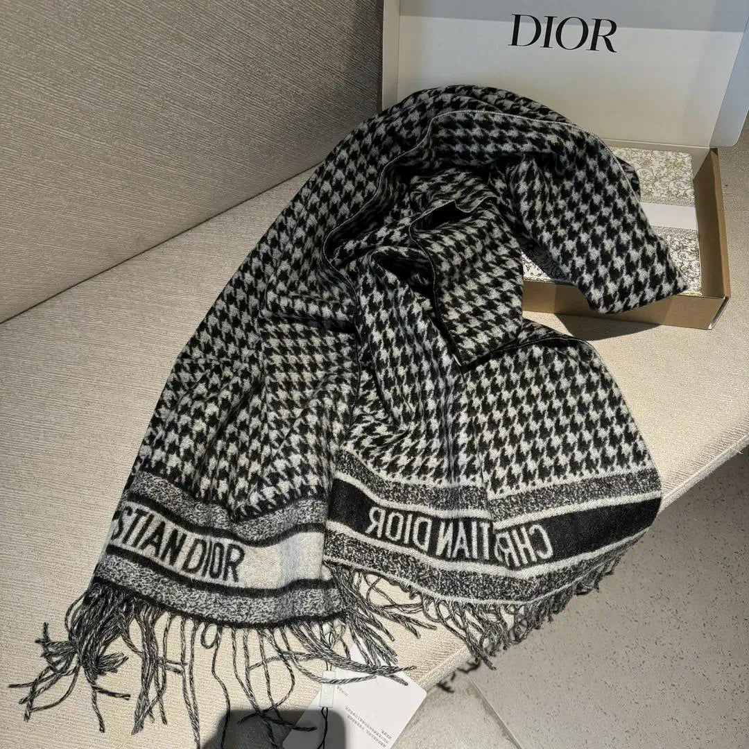 Dior Scarves Classic houndstooth scarf Cashmere  D63420