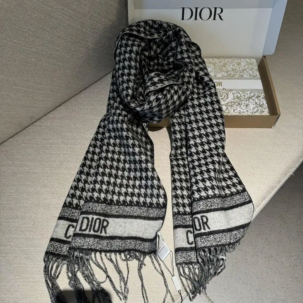 Dior Scarves Classic houndstooth scarf Cashmere  D63420